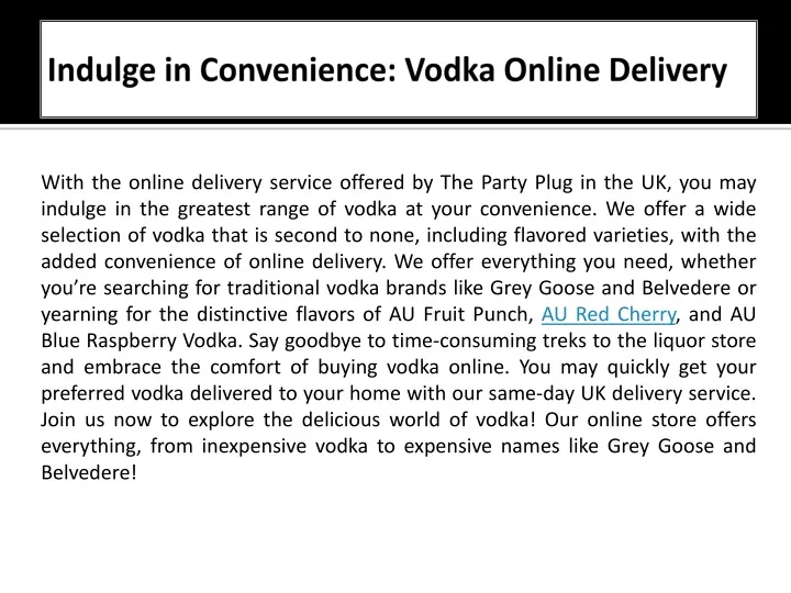indulge in convenience vodka online delivery