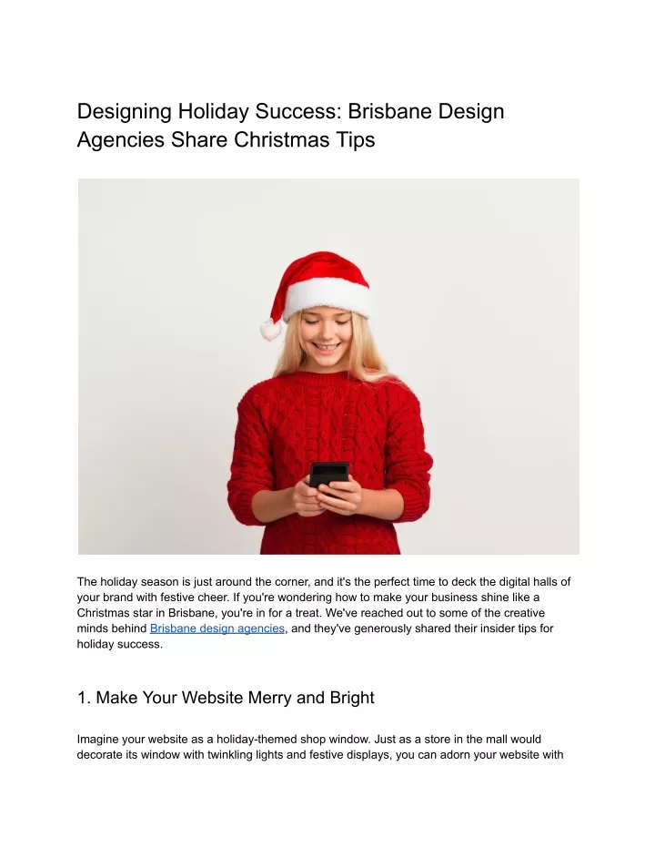 designing holiday success brisbane design