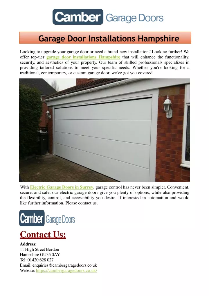 garage door installations hampshire