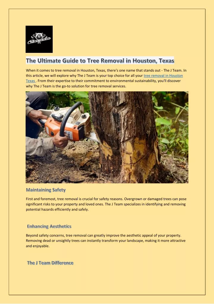 when it comes to tree removal in houston texas