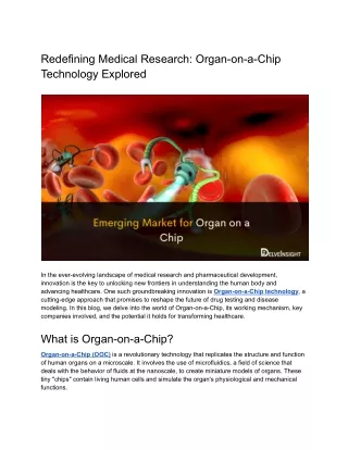 redefining medical research organ on a chip