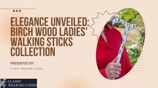 Elegance Unveiled Birch Wood Ladies' Walking Sticks Collection
