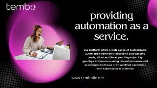 providing automation as a service.