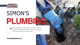 24/7 Local Plumber Phoenix, AZ | Simon's Plumbing