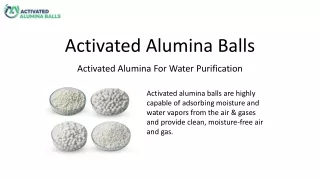 Activated Alumina For Water Purification