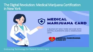 The Digital Revolution Medical Marijuana Certification in New York