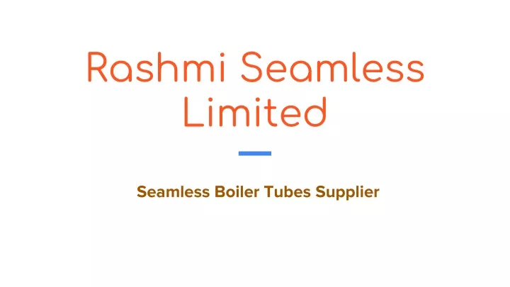 rashmi seamless limited