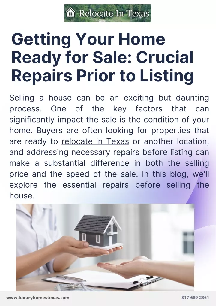 getting your home ready for sale crucial repairs