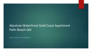 Absolute Waterfront Gold Coast Apartment Palm Beach Qld