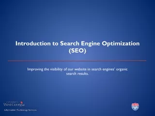 introduction to search engine optimization seo