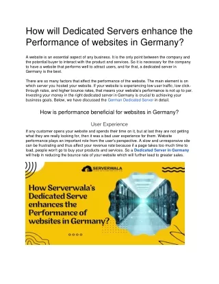 how will dedicated servers enhance