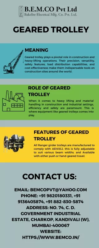 Bemco Pvt Ltd - Geared Trolley