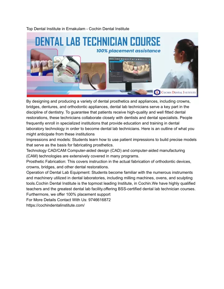 top dental institute in ernakulam cochin dental