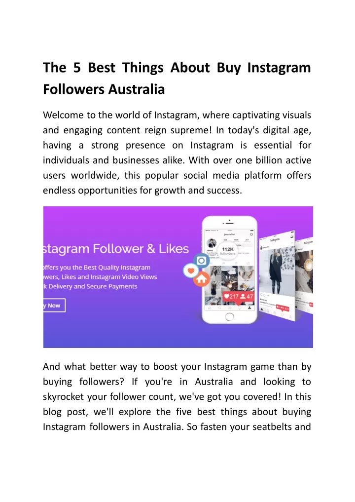 the 5 best things about buy instagram followers