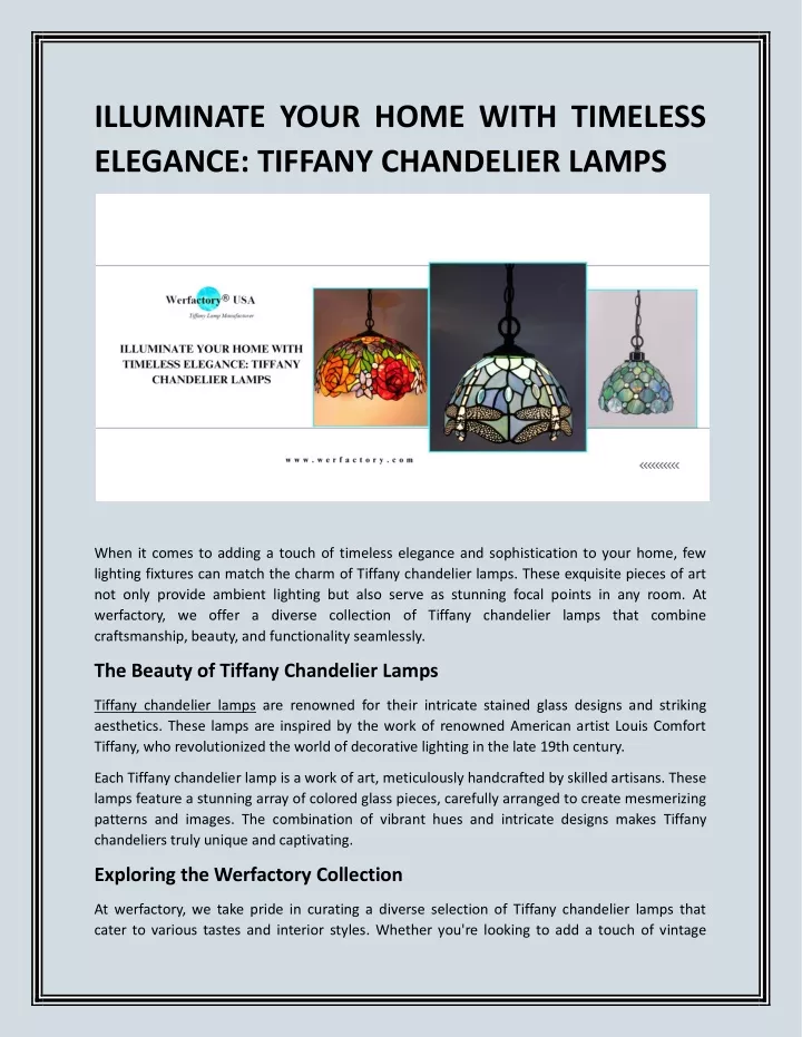 illuminate your home with timeless elegance