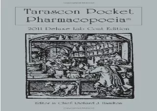 DOWNLOAD️ BOOK (PDF) Tarascon Pocket Pharmacopoeia 2011 Deluxe Lab Coat Version