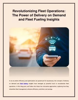 revolutionizing fleet operations the power
