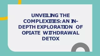 OPIATE WITHDRAWAL AND OPIATE DETOX | RECOVERY CNT IN NEW JERSEY