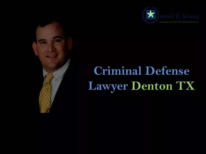 criminal defense lawyer denton tx