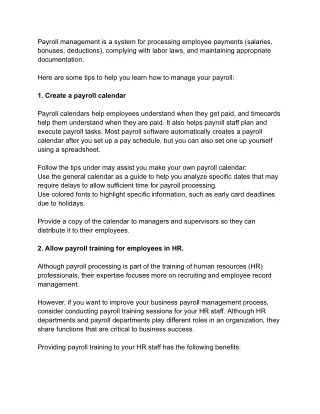 payroll management is a system for processing