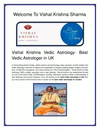 Vishal Krishna Vedic Astrology- Best Vedic Astrologer in UK