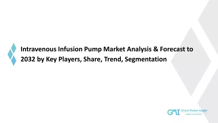 intravenous infusion pump market analysis