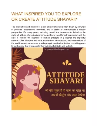 Create Attitude Shayari