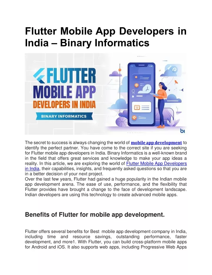 flutter mobile app developers in india binary