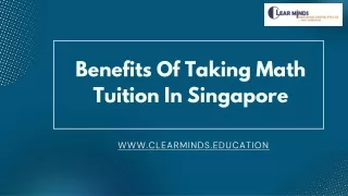 benefits of taking math tuition in singapore