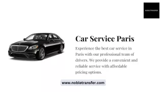 Corporate Car Service in Paris