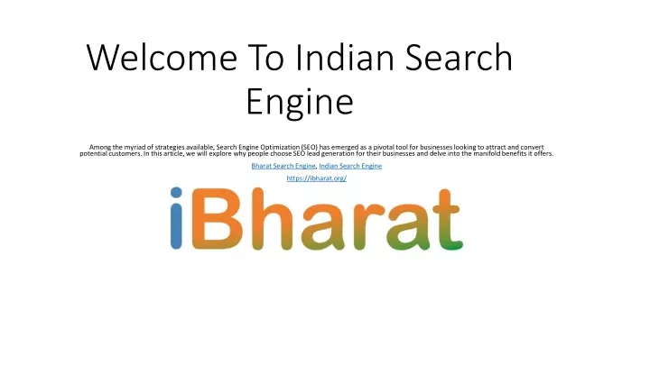 welcome to indian search engine