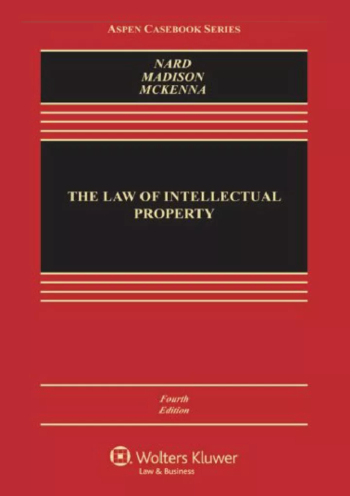 the law of intellectual property fourth edition