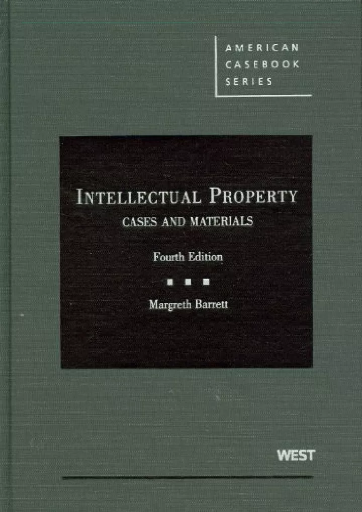 intellectual property cases and materials