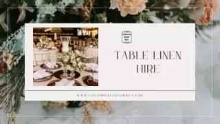 Plain And Decorative Table Linens To Rent