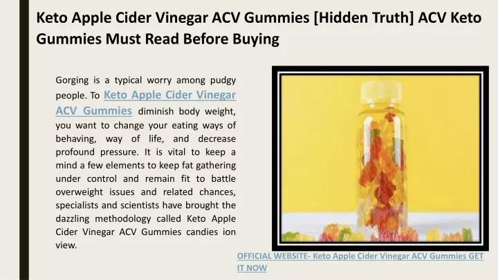 keto apple cider vinegar acv gummies hidden truth