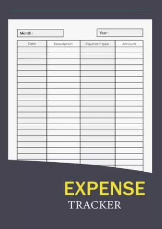 PDF_ Expense Tracker: Expense Tracker Bill Organizer Journal Notebook | Mon