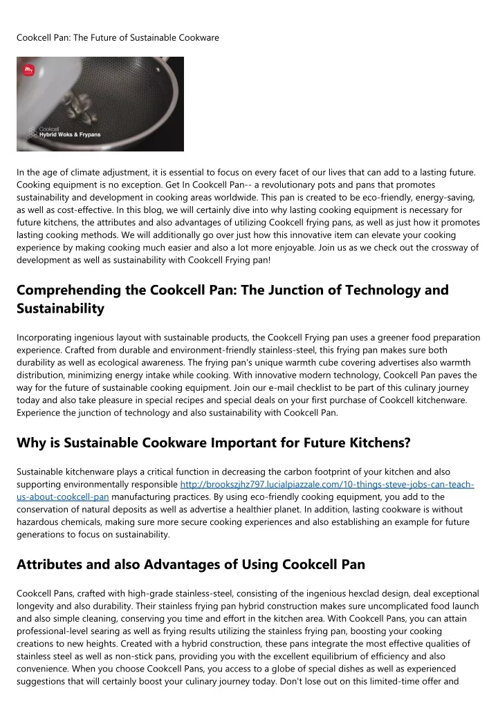 cookcell pan the future of sustainable cookware