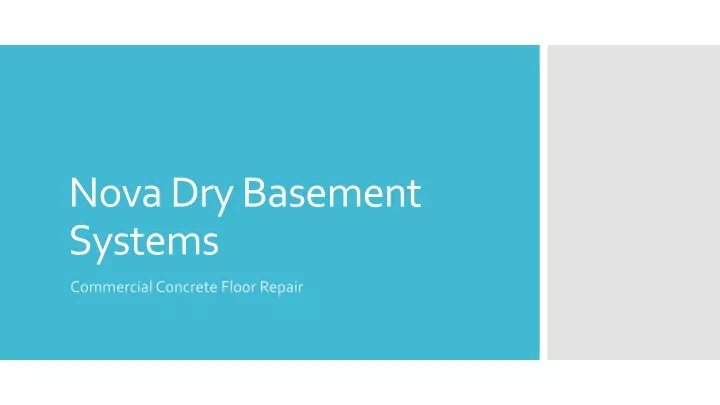 nova dry basement systems