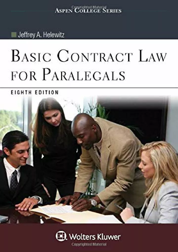 basic contract law for paralegals aspen college