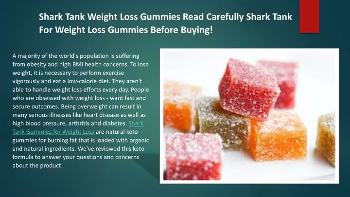 shark tank weight loss gummies read carefully
