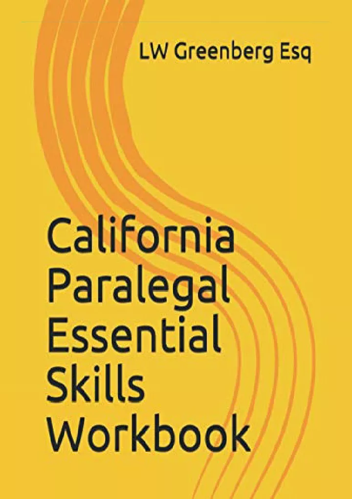 california paralegal essential skills workbook