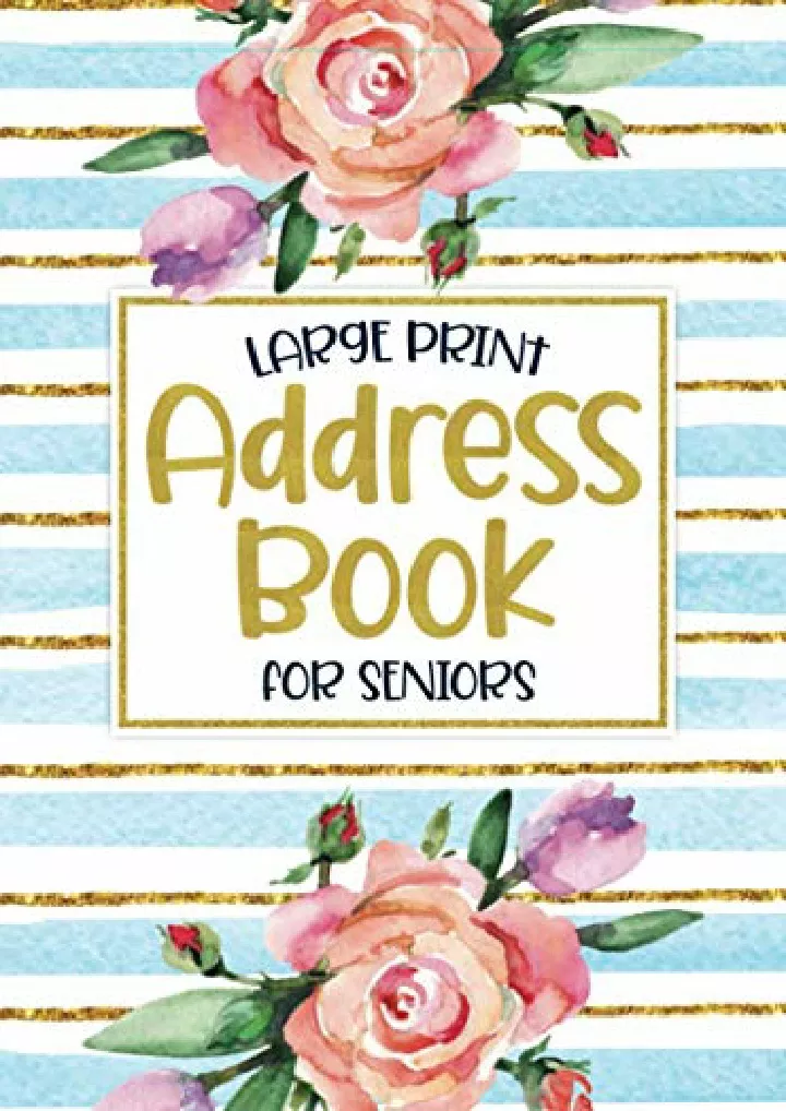 large print address book for seniors 260 pages