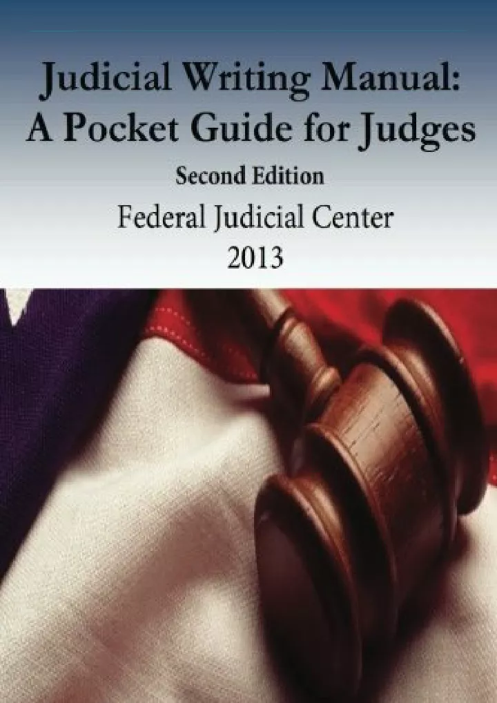 judicial writing manual a pocket guide for judges