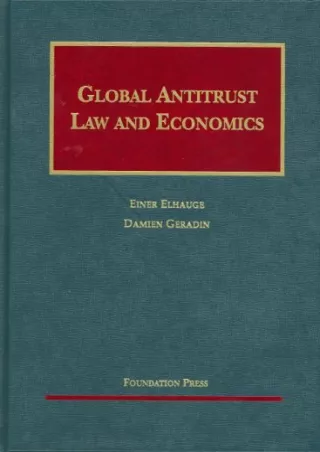 READ [PDF] Global Antitrust Law and Economics download