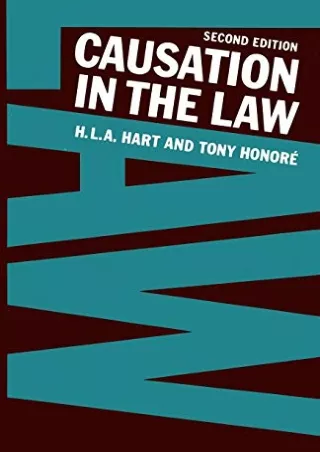 get [PDF] Download Causation in the Law kindle