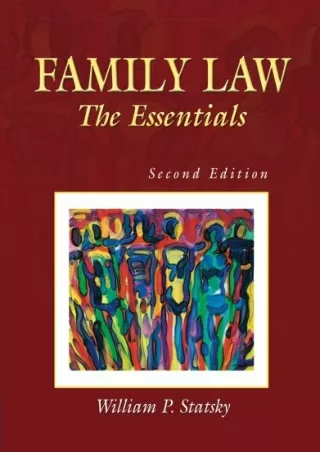 Read ebook [PDF] Family Law: The Essentials ipad