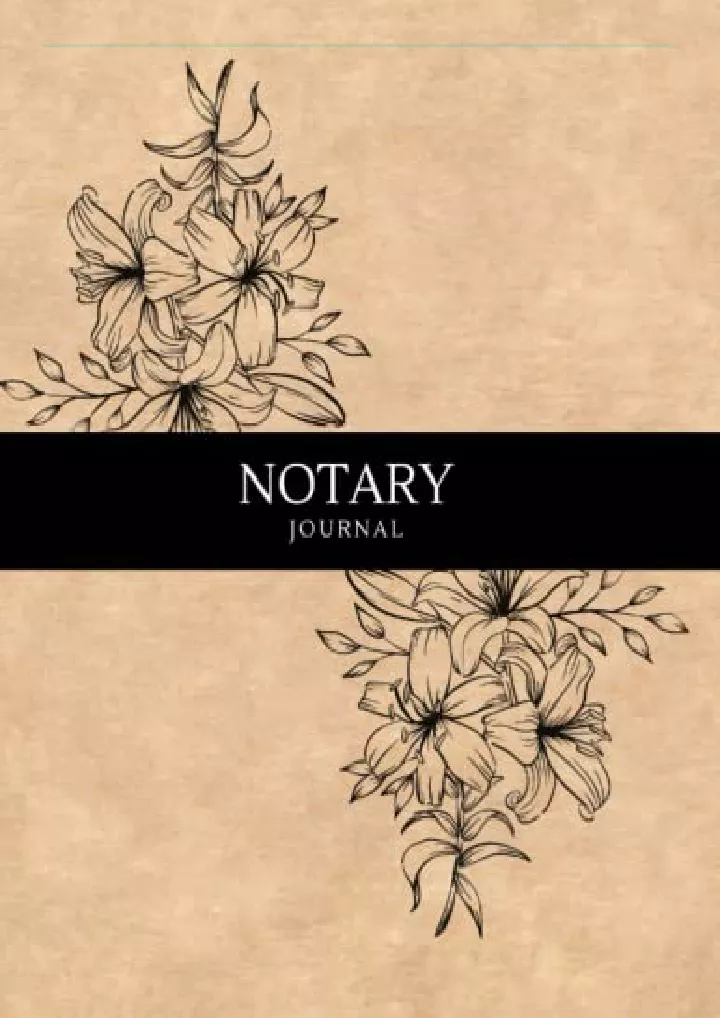 notary journal elegant and eco style official