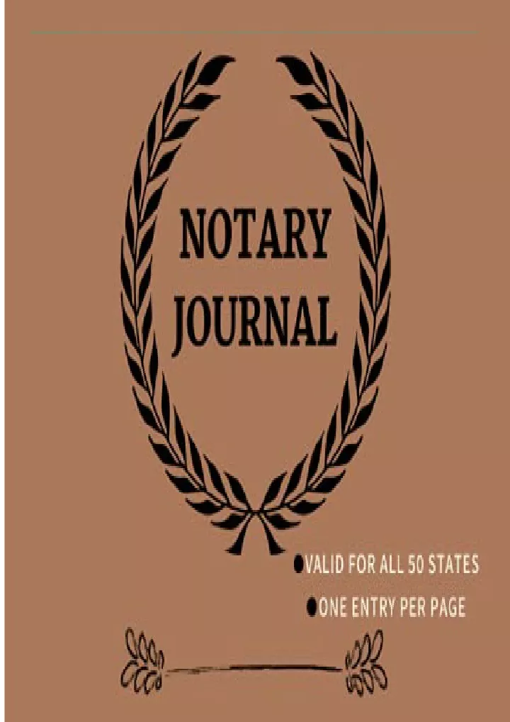 notary journal one entry per page notary public