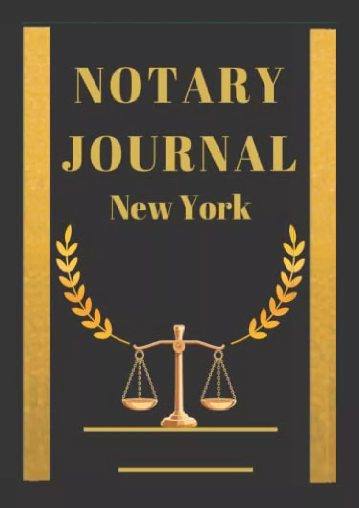 notary journal new york official notary log book