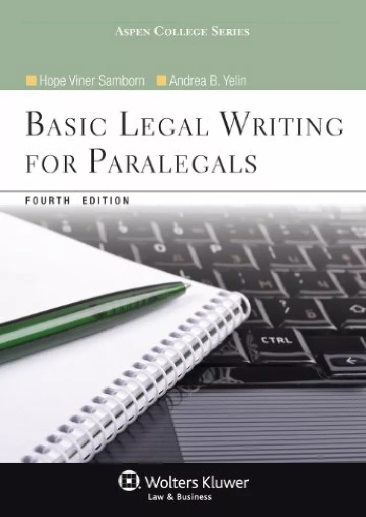 basic legal writing for paralegals fourth edition